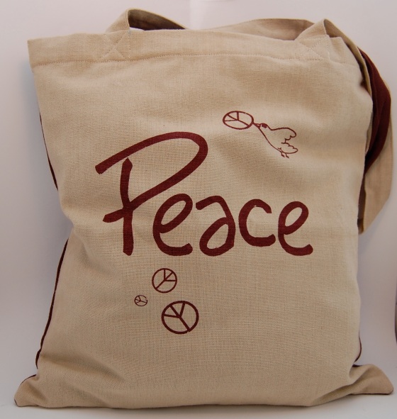 a Peace Bag handmade for us